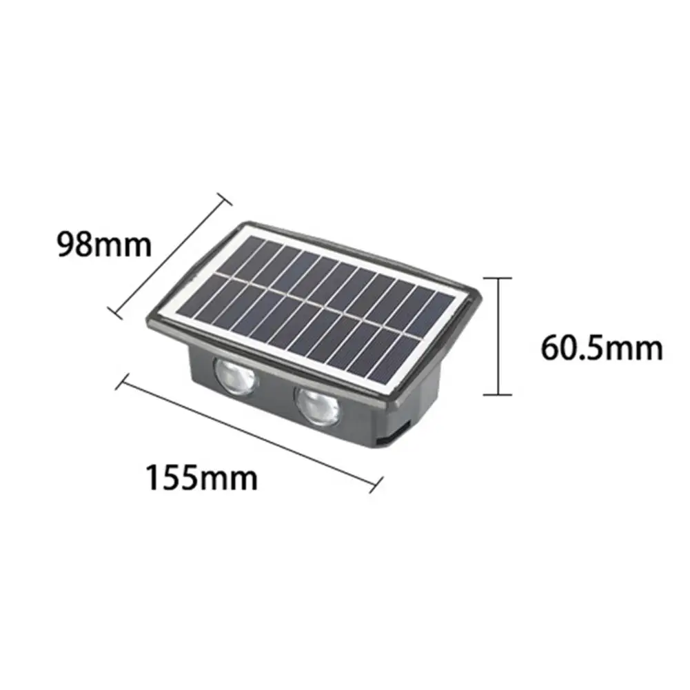 Led Solar Wall Lights Outdoor Ip65 Waterproof Automatic Induction Up Down Lamps For Garden Yard Fence Decor