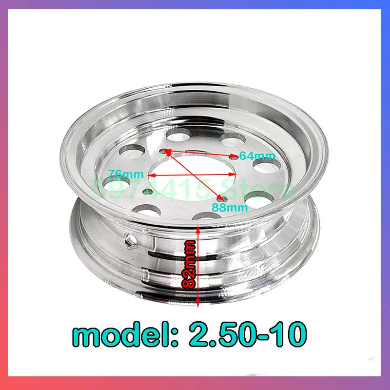 Front And Rear Wheel For Monkey Bike Small Monkey Motorcycle Aluminum Wheel Hub 2.50-10 Inch 8 Hole Vacuum Rim