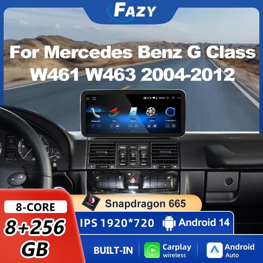 G55 Android Screen Android 14 Carplay Screen For Mercedes Benz G Class G500 G55 W461 W463 ...