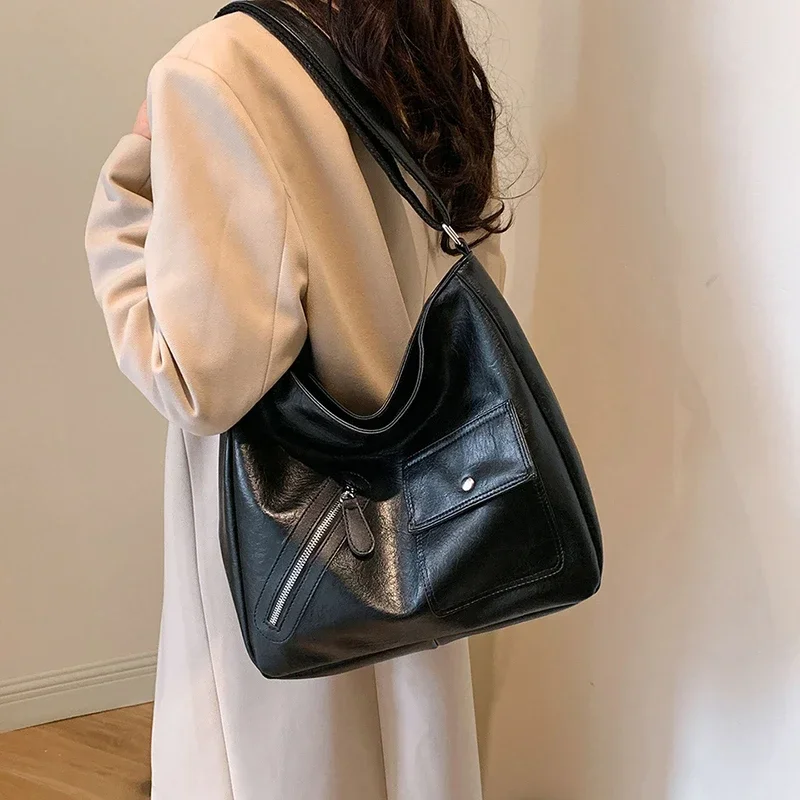 Free Shipping New Women's Bag Fashion Casual Style Simple One Shoulder Crossbody Bag Large Capacity Versatile Shopping Handbag