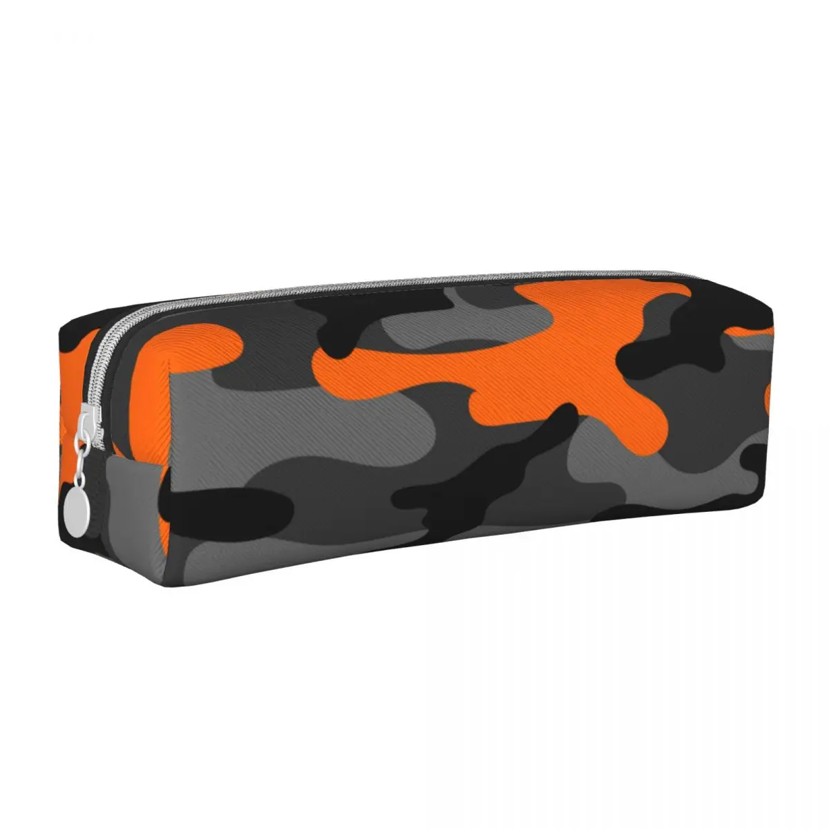 

Orange Military Camouflage Pencil Case Fun Army Camo Pen Holder Bags for Student Large Storage Office Gift Pencilcases