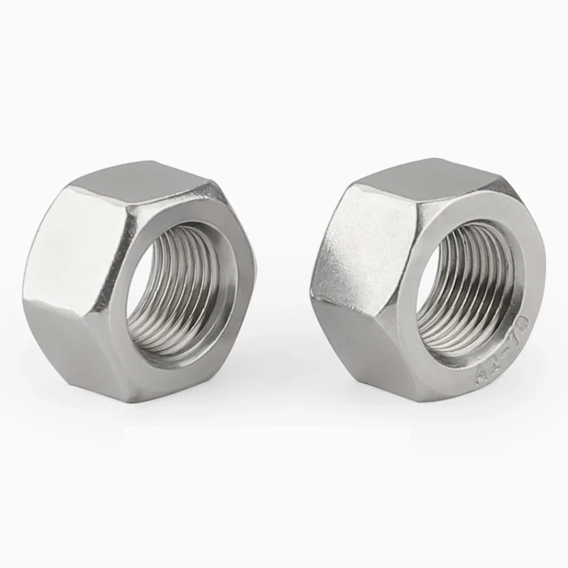 Fine Thread Hex Hexagon Nut 304 A2 Stainless Steel M4 M5 M6 M8 M10 M12 M14 M16 M18 M20 M22 Pitch 0.5/0.75/1/1.25/1.5/2mm hexagon nuts