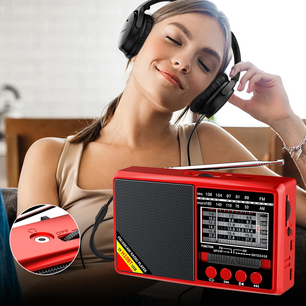 Portable Mini Radio Full Band FM/AM/SW Battery Operated Radio Player with Telescopic Antenna Emergency Radio Built-in Speaker: 3 - 5 Days Free Delivery Only UK