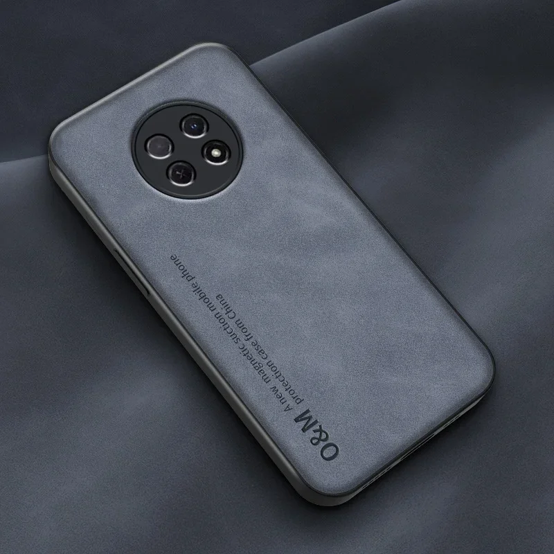 Luxury Magnetic Leather Phone Case with Car Mount Holder - Silicone Protection