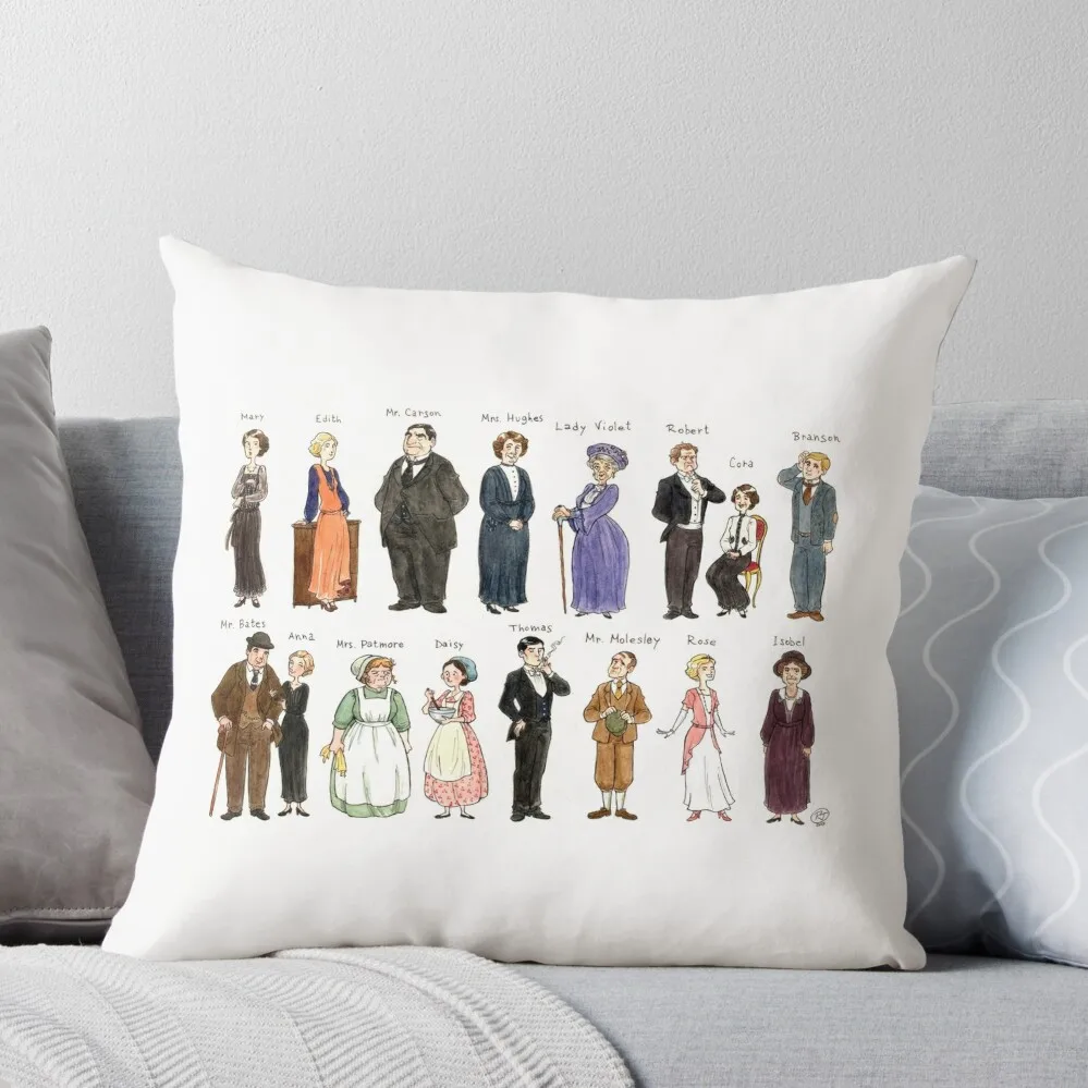 

Downton A. Portraits Throw Pillow Decorative pillowcase Couch Pillows Luxury Pillow Cover covers for pillows
