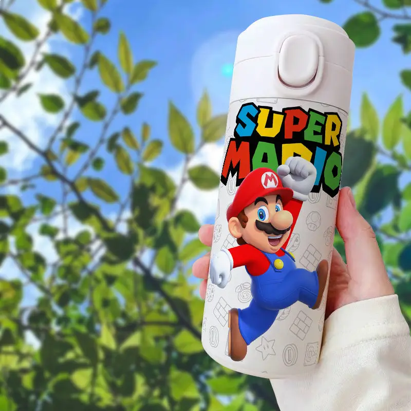 New Super Mario Stainless Steel 304 Thermos Mug 420ml Water Bottle