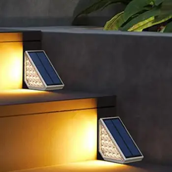 Curb Appeal Lights Led Outdoor Step Lights Waterproof TSolar Stair Lights Deck Light Auto On/Off For Stair Deck Front Step Front 4