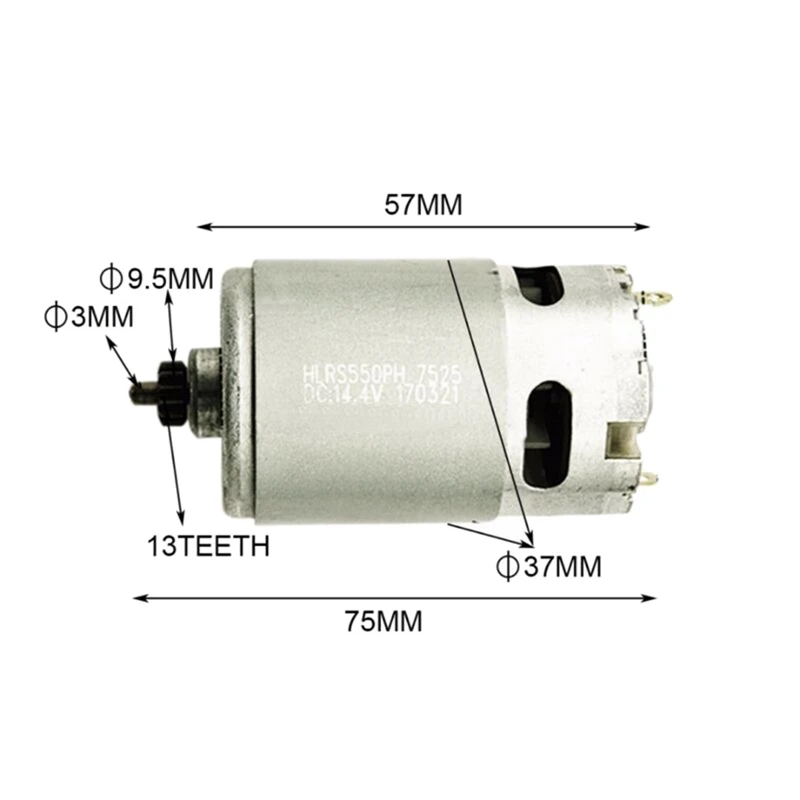 14.4V/13 fogak motoros Helyettesít Mozgató számára  GSR14.4-2-LI PSR 14, 4 li-2 PSR14.4LI-2 PSR1440LI-2 GSR 14, Felfelé tör Mozgató