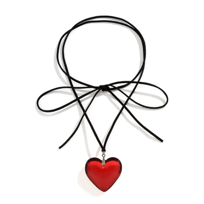 

Simple Love Heart Aesthetic Necklace Fashion Simple Clavicle Chain Women Girls E0BE