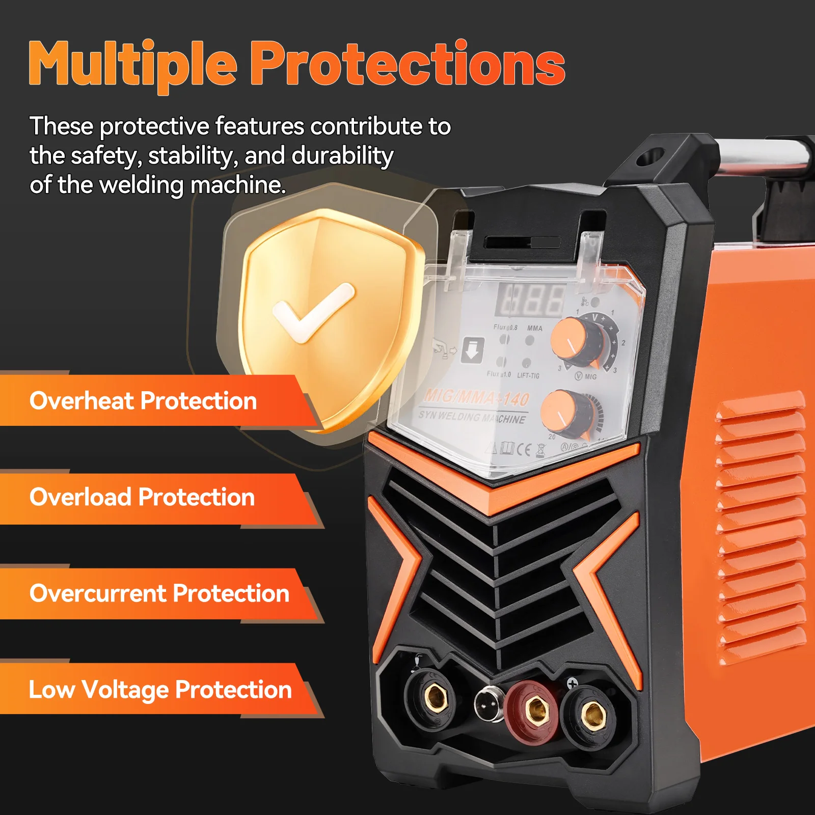 MMA-140 Inverter Arc Electric Welding Machine 220V MMA Welder for DIY Welding Working and Electric Working With Tools Storage Bo
