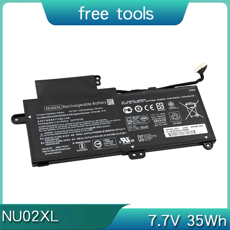 Новинка, аккумулятор NU02XL 7,7 в 35 Вт-ч для HP Pavilion X360 M1, M1-U Series 844200-850 843535-541 844200-850