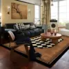 Retro American Large Area Carpet Living Room Sofa Bedroom Nordic Style Light Luxury Carpets Advanced French Anti Slip Soft Rug 3
