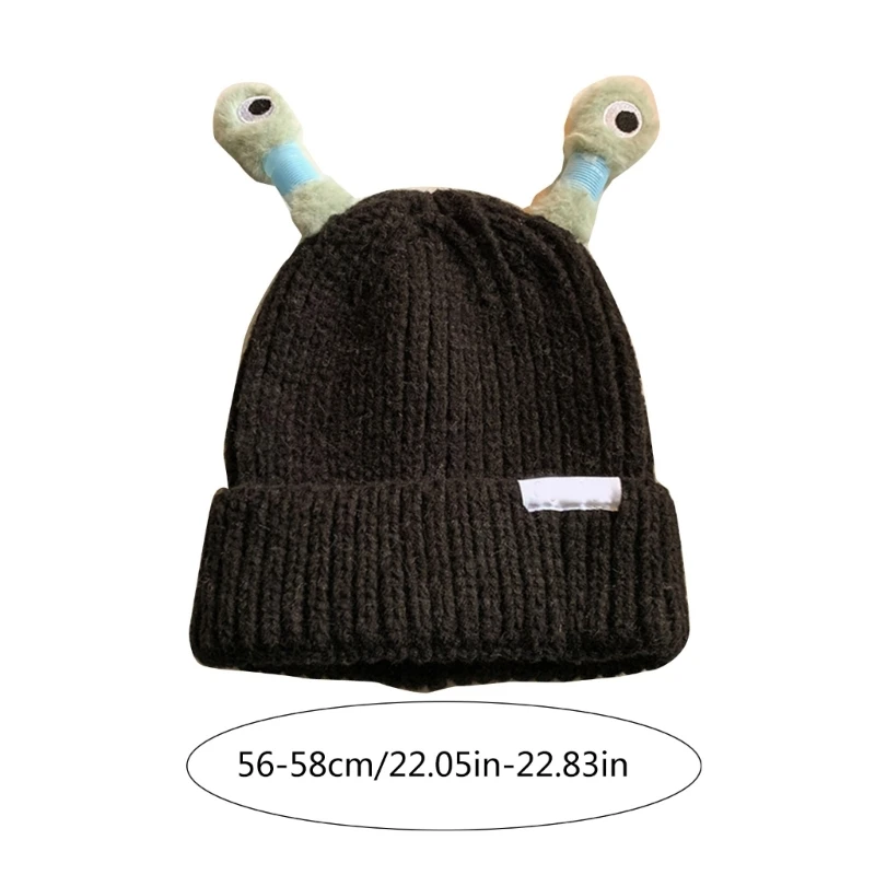 

Funny LED Antennas Beanie Hat for Teens Adult Crochet Soft Skull Autumn Winter Warm Hat Cartoon Hat Party Headwear 264E