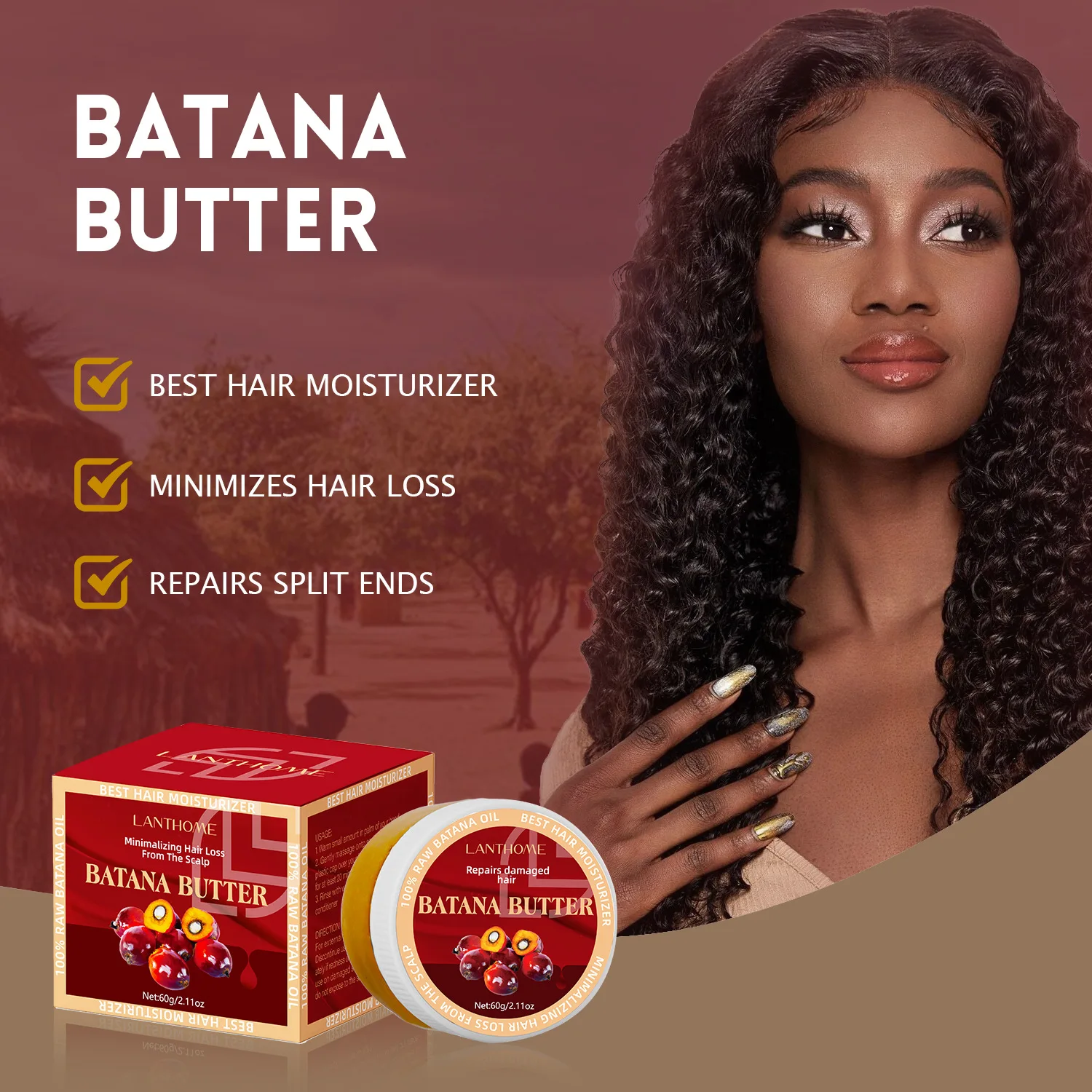 BATANA Oil Promote Hair Growth. Hydration and Nutrition Reoaip and Strengthen Fragile Hair,Reduce Breakage & Split Ends