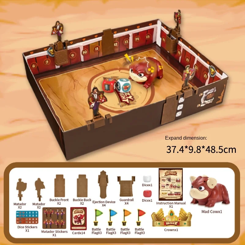 Interactive Games Bull Fighter Family Card Game Adults Board Tabletop Game Learning Educational Toys With Music For Multiplayer 5
