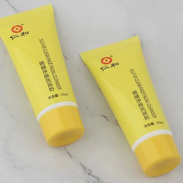 50ml Renhe Sulfur Facial Cleanser for Removing Mites for Boys and Girls Deep Cleaning Fresh Toner Sulfur Facial Cleanser 5