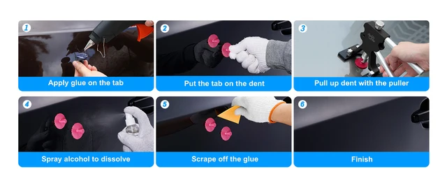 Kit Rimozione Ammaccature Auto - Strumenti In Acciaio Per Riparazione Senza Vernice, 21cm - Foto 9