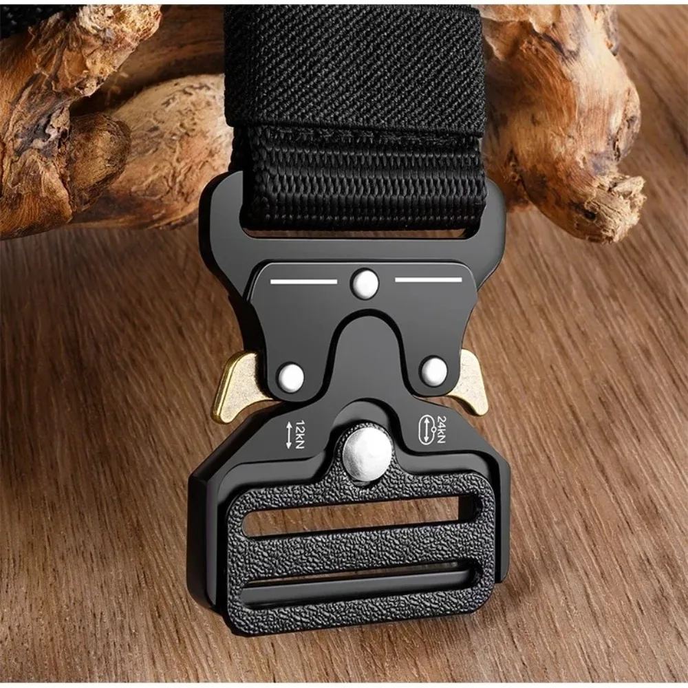 High Quality Outdoor Sport Men Belt Big Size Cloth Fabric Buckle Belt Combat Canvas Belt Outdoor Hunting