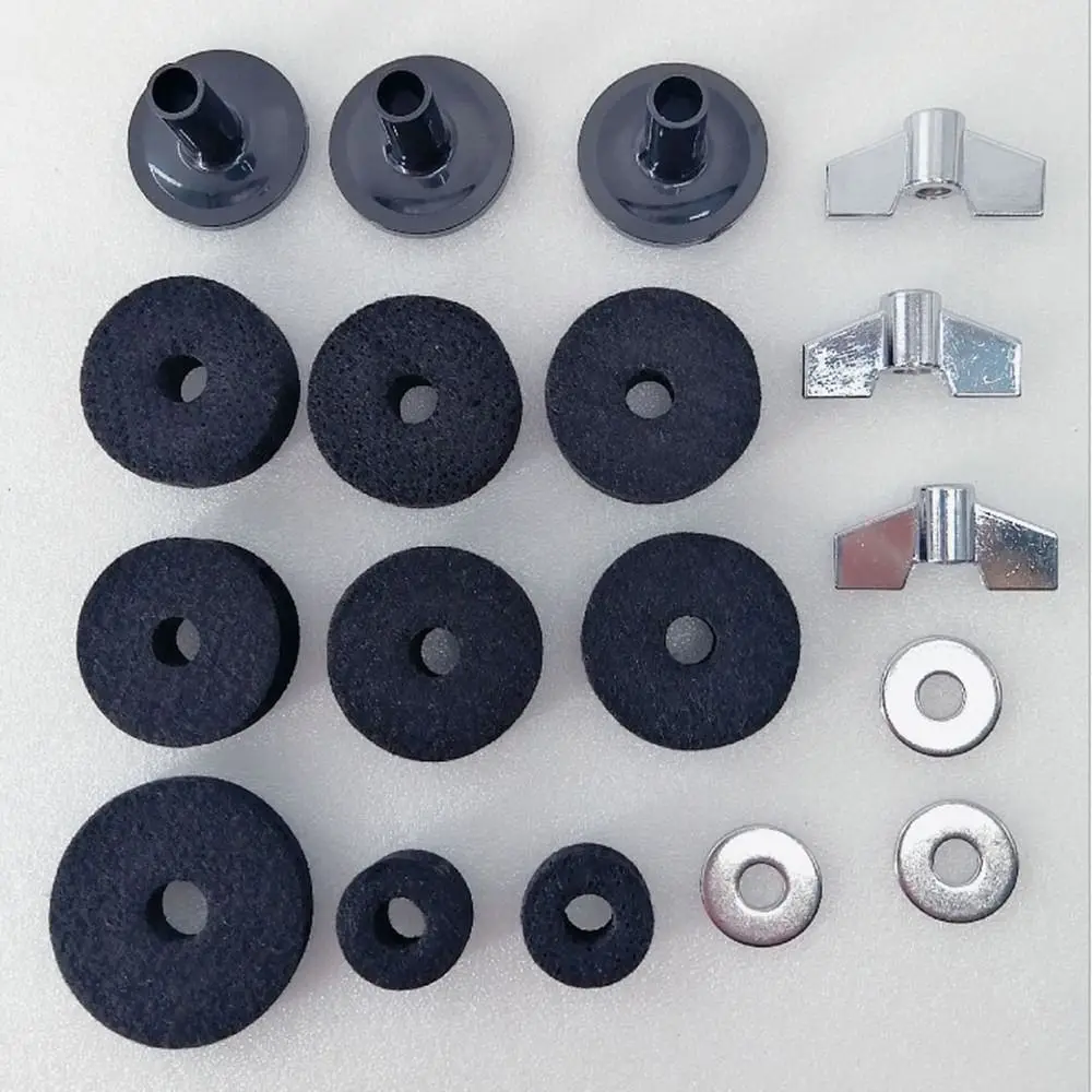 Cymbal Sleeve Cymbal Felt Washer Standard Size Wing Nuts Drum Stand Felt Anti-skid Gasket Drum Set Felts Replacement Parts