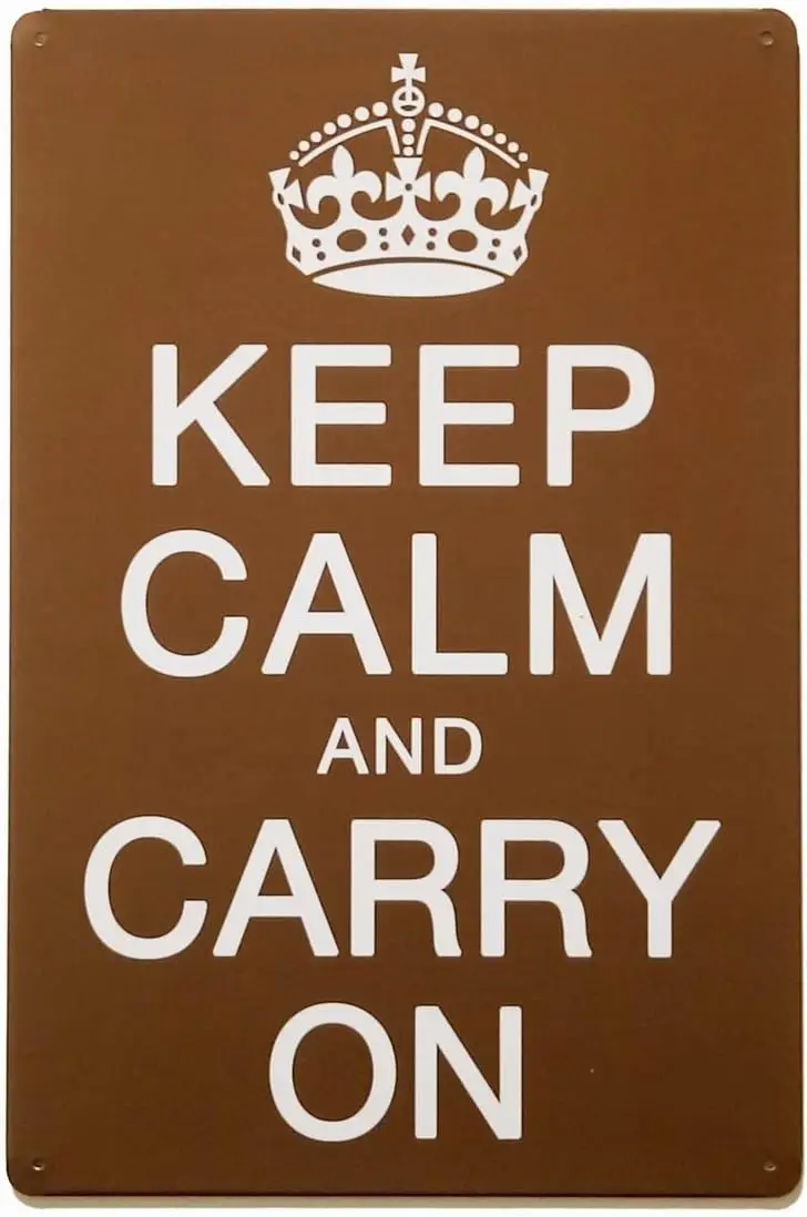 Keep Calm and Carry On Retro Vintage Decor Metal Tin Sign 8 
