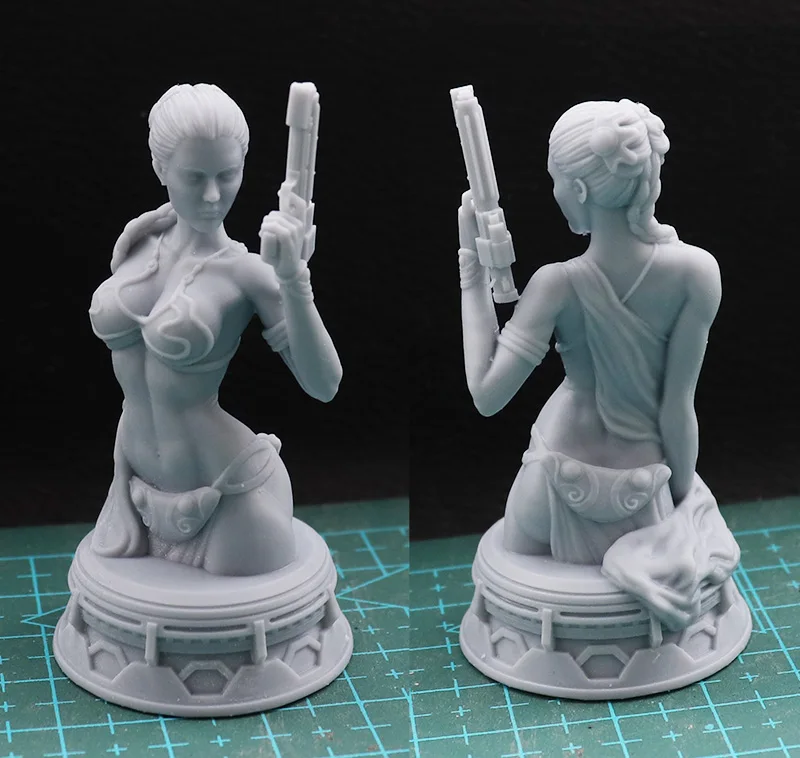 60mm  Resin Model Kits Female Soldier Bust Figure Sculpture Unpaint No Color RW-488