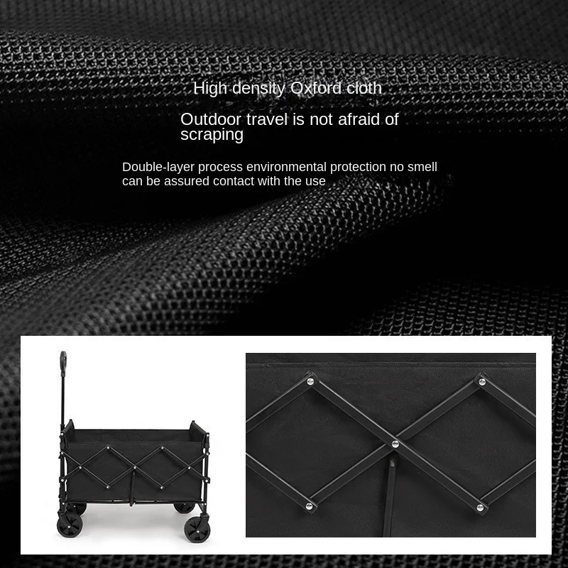 Folding Shopping Cart DZ Outdoor Stall Universal Small Foldable Picnic Camping Travel Off Road Hand Pulled