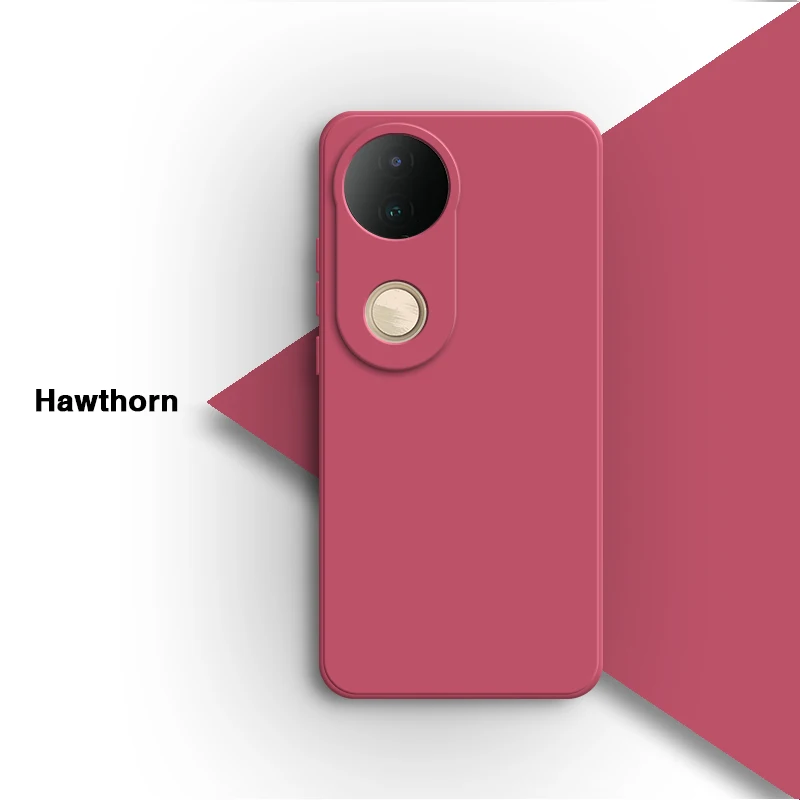 Solid Color Liquid Silicone Phone Case with Camera Protection