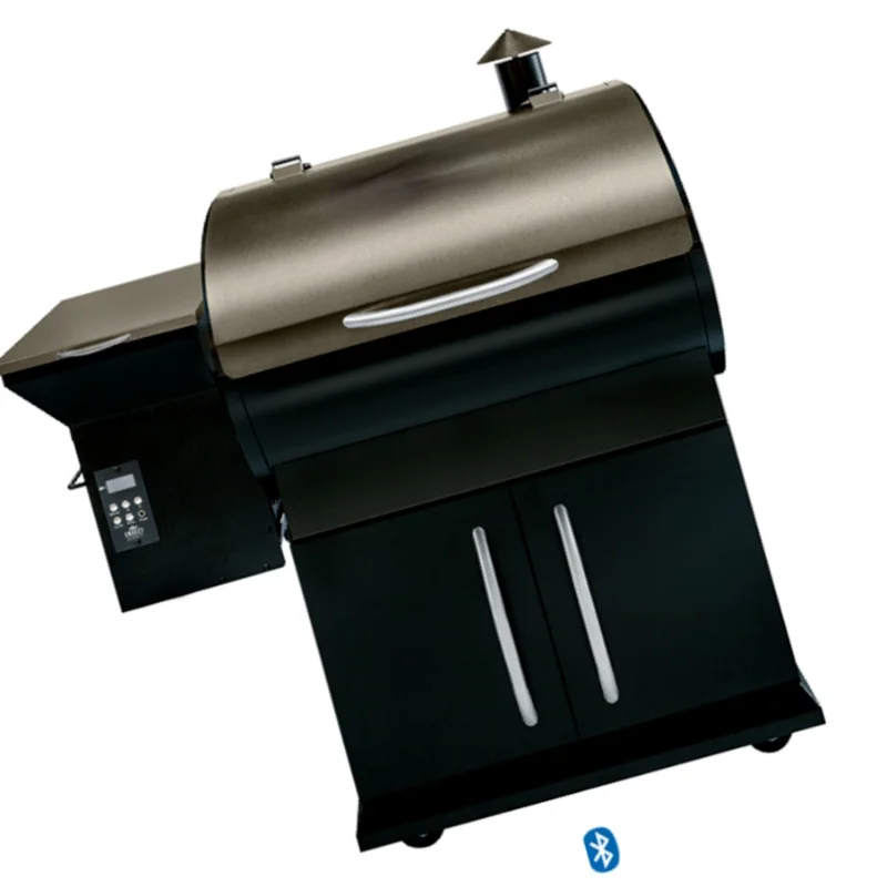 

Barrel Professional Electric Grill Pellet Tube Grill BBQ Pellet Smoker with Tolling Cart for Backyard