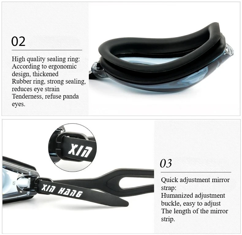 Unisex HD Anti Fog Lens Swimming Myopia Glasses Main Product View