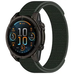 Comfortable Hook Loop Nylon Strap for Garmin Fenix - Sport Bracelet (Army green)