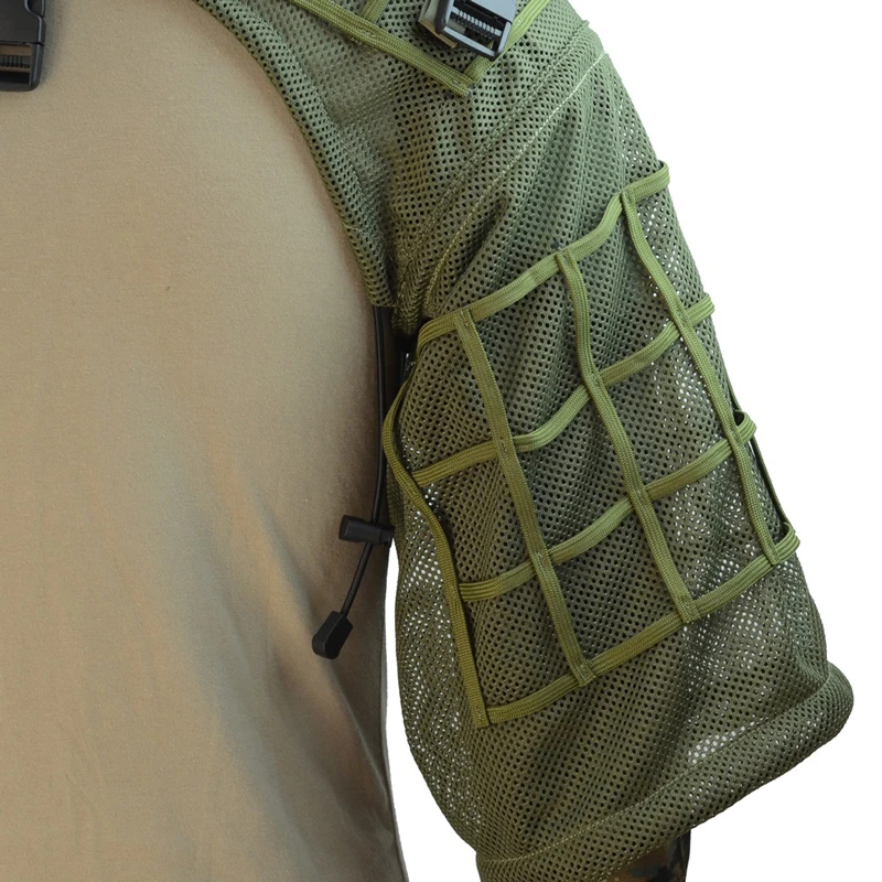 Airsoft Mesh Ghillie Suit Viper Hood Tactical Sniper Shooting 3D Camo Ghillie Suit Hunting Breathable Ripstop Fabric Coat Gear