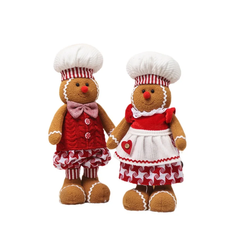 Adorable Gingerbread For Stretchable Christmas Man Telescopic Doll Ornament Cute Doll Doll Home Ornament