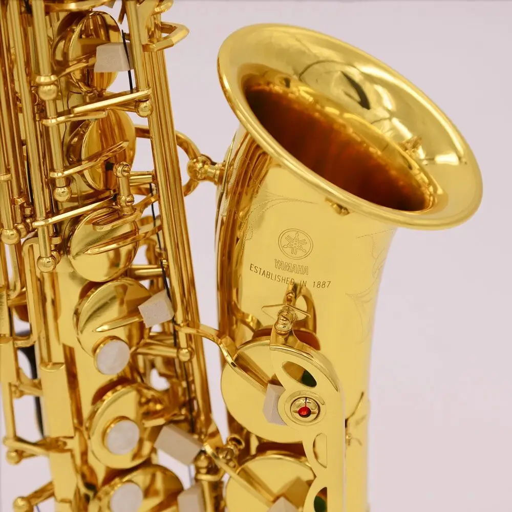 Sabbebd7d11b84fd0a969a167b9e0547cB Real Pictures JapanYAS-62 Alto Saxophone Eb Tune Brass Plated Lacquer Gold Professional Musical Instrument With Case Free Shippi