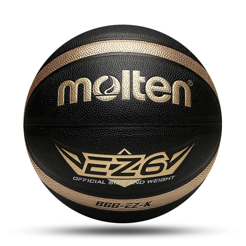 Molten Size 5 6 7 Basketball Black Gold PU Outdoor Indoor Balls Women Youth Man Match Training Basketalls Free Air Pump Bag 3