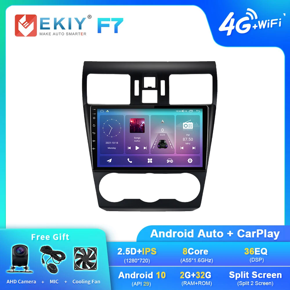 car video player for backseat EKIY Q7 Android Auto Radio For Subaru Forester XV WRX 2012-2015 Stereo GPS Navigation Car Multimedia Player 2din Carplay DVD HU portable movie player for car Car Multimedia Players