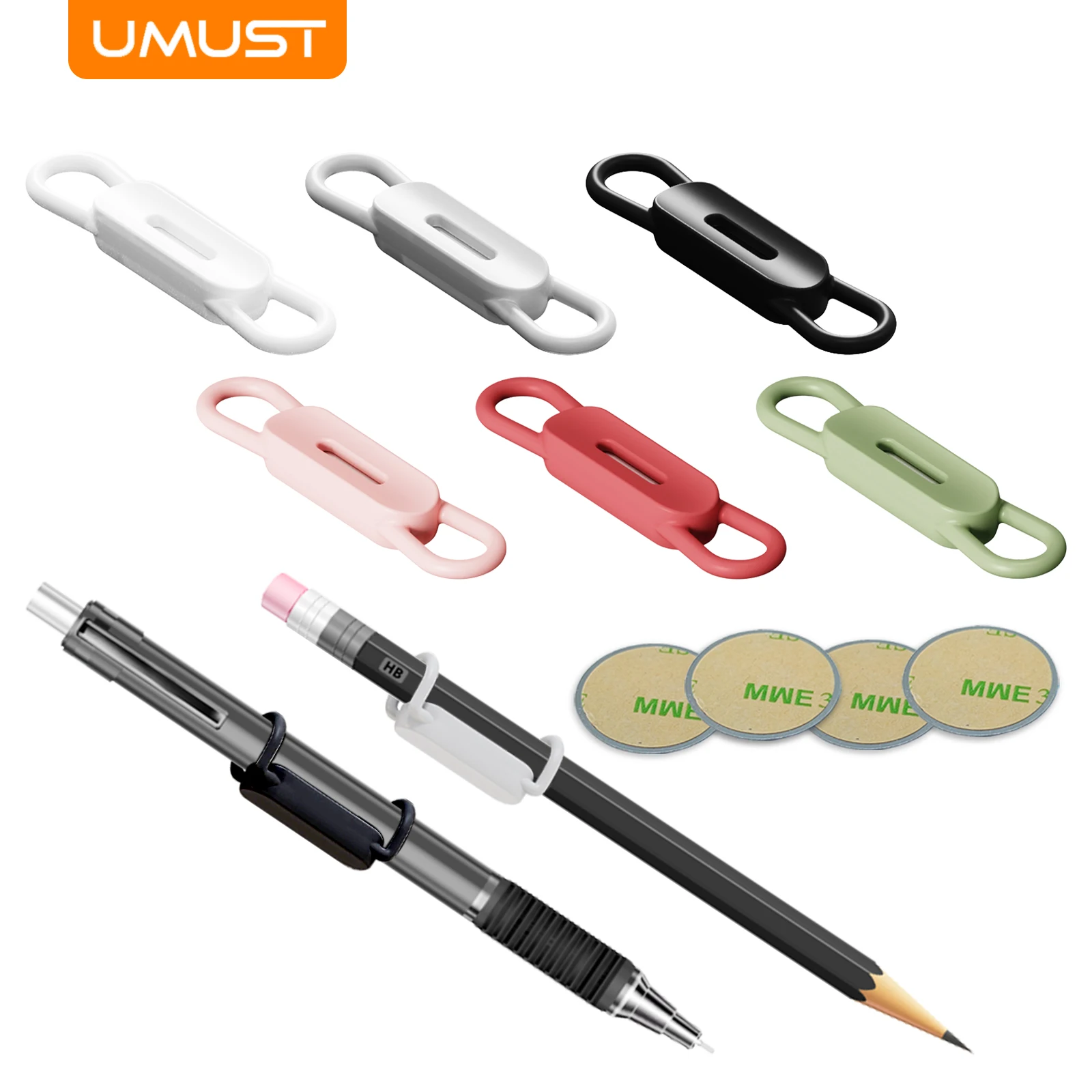 냉장고 자석판에 적합한 실리콘 슬리브와 자석 시트가 있는 UMUST 다기능 자석 펜 홀더입니다.