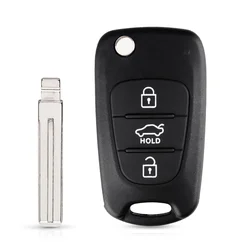 Enhanced Flip Remote Car Key Shell - Blank Case for Kia and Hyundai Vehicles (Model 2)