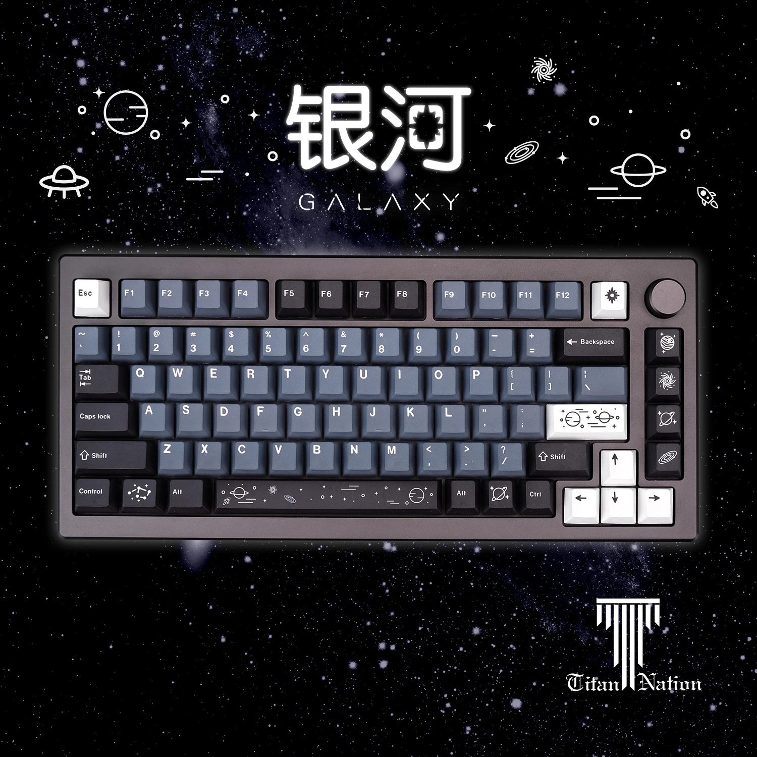 Gmk Galaxy Keycaps Personalidade Tema Pbt Keycap Dye Sublimation Conjunto para Teclado Mecânico 6.25u 7u Perfil Cereja 134 Chaves