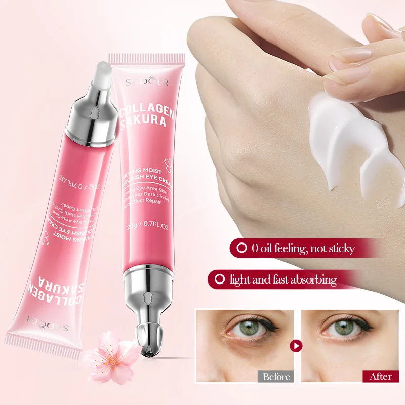 SADOER Sakura Eye Cream Anti Dark Circles Removal Eyes Bags