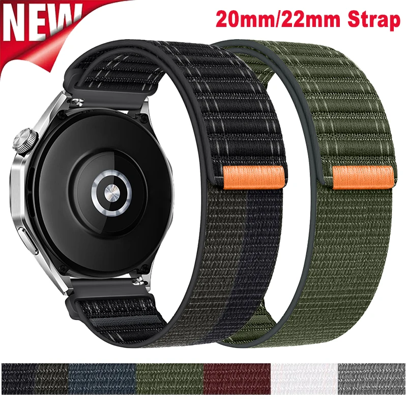 Adjustable Solo Loop Nylon Sport Strap Bracelet - 20mm 22mm