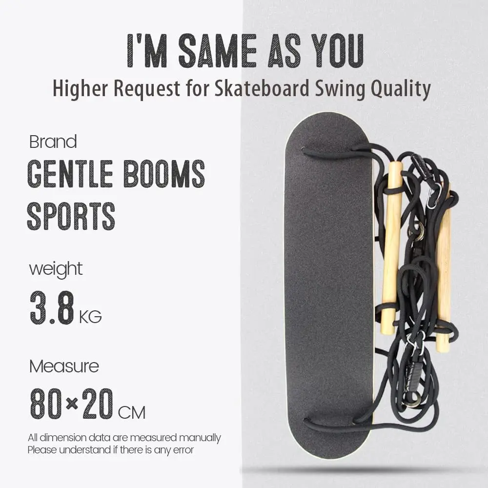 Skateboard Surfing Swing Outdoor Garden Indoor Patio Furniture Children Adult Swing Portable Leisure Hanging Wood