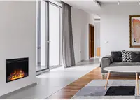 23-In. Freestanding 5116 BTU Electric Fireplace Heater Insert w/ Remote Control & Timer Flame Effect, Safety Shut Off, Dimmer 2