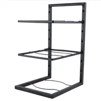 [CLOS] étagère d'évier, support de casseroles sous armoire, organisateur de rangement, poêle à frire à 3 couches, support de cuiseur à riz, fournitures de cuisine à domicile 3