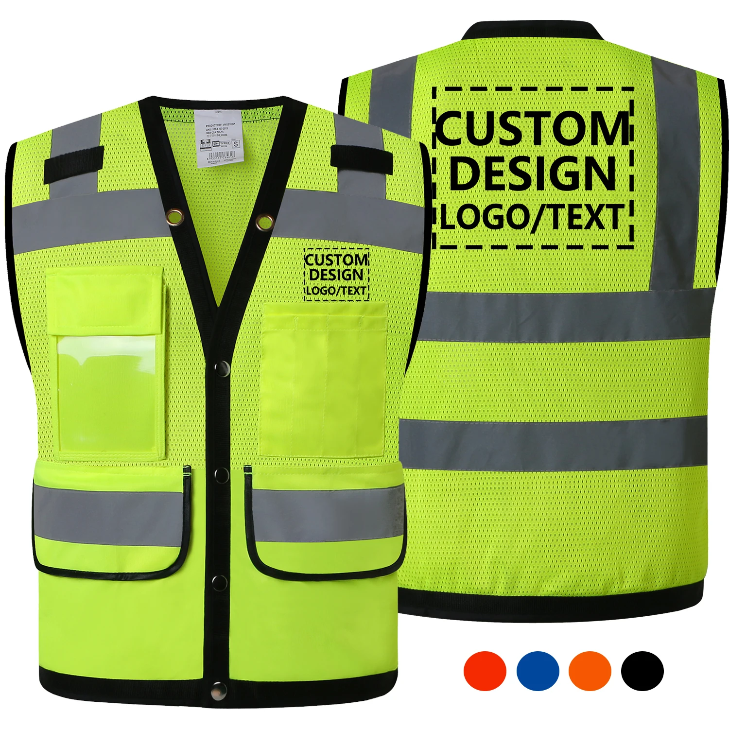 Customize Reflective Safety Vest for Men High Visibility Workwear