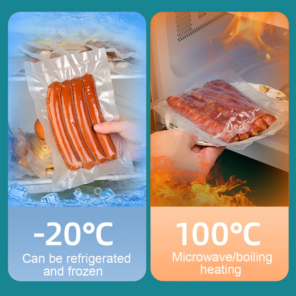 Vacuum Packaging Bags Roll Food Vacuum Bags Vacuum Sealer Bags for Food Vacuum Storage Bags 500cm/Rolls Vacuum Packed Bags Rolls 5
