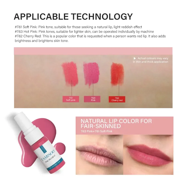 15ML Inchiostro per tatuaggi all'henné per trucco permanente labbra Pigmenti per micropigmentazione Trucco artistico Sopracciglio Bellezza Inchiostro per labbra Forniture per tatuaggi - immagine 4