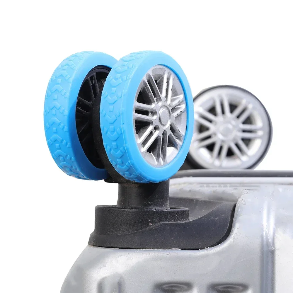 1/8Pcs Thicken Texture Silicone Wheels Protector For Luggage Reduce Noise Travel Luggage Wheels Cover Accessories