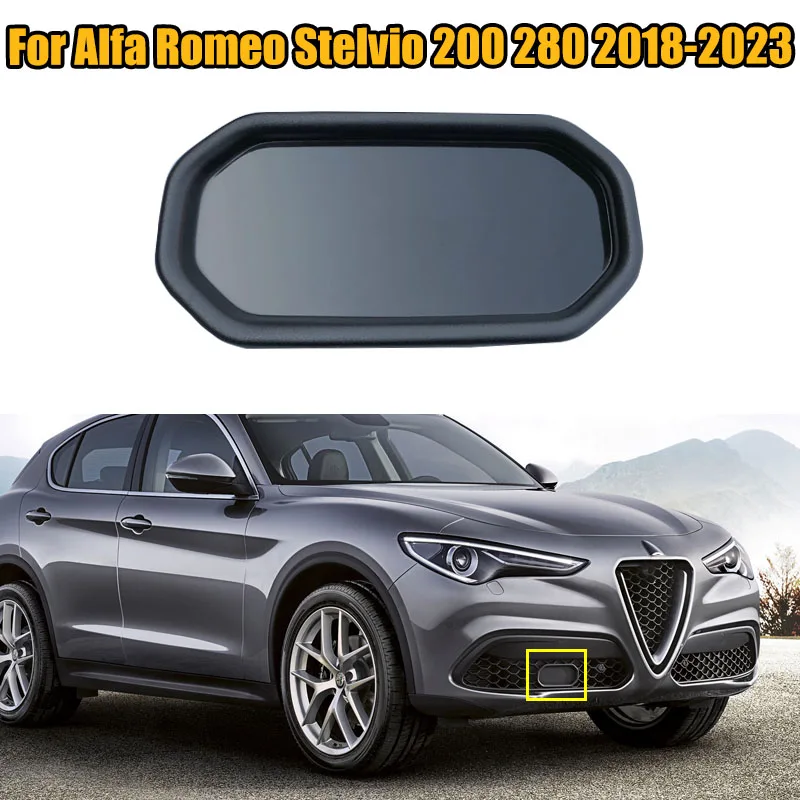 

6MY64UDMAA Front Bumper Grill Radar ACC Cover Sensor Cap For Alfa Romeo Stelvio 200 280 2018-2023 1pc