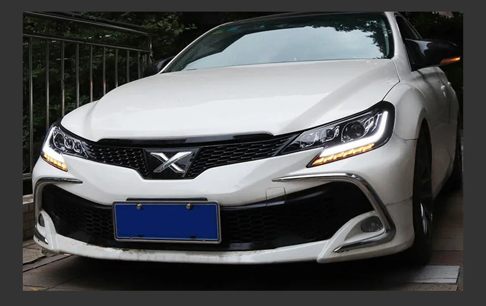AKD Head Lamp for Toyota Mark X Reiz LED Headlight 2013-2017 Headlights Reiz DRL Turn Signal High Beam Angel Eye Projector Lens