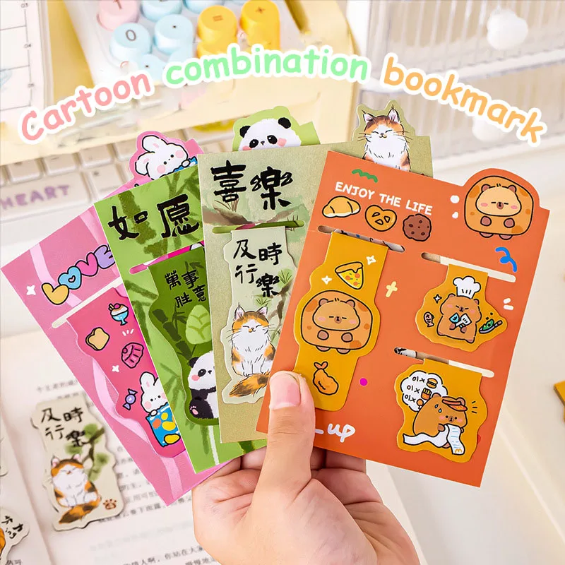 Magnetic bookmark animal bookmark bookmarks stationery supplies cute animal combination magnetic bookmark student magnet bookmark school office supplies